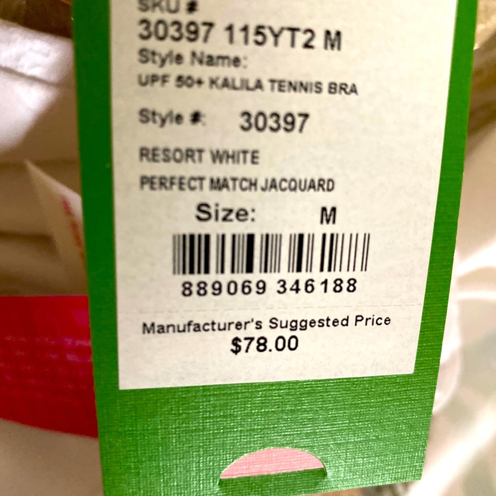 Lilly Pulitzer size M tennis top New with tags